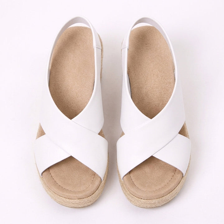 Crossover Espadrille Wedge Sandals Summer