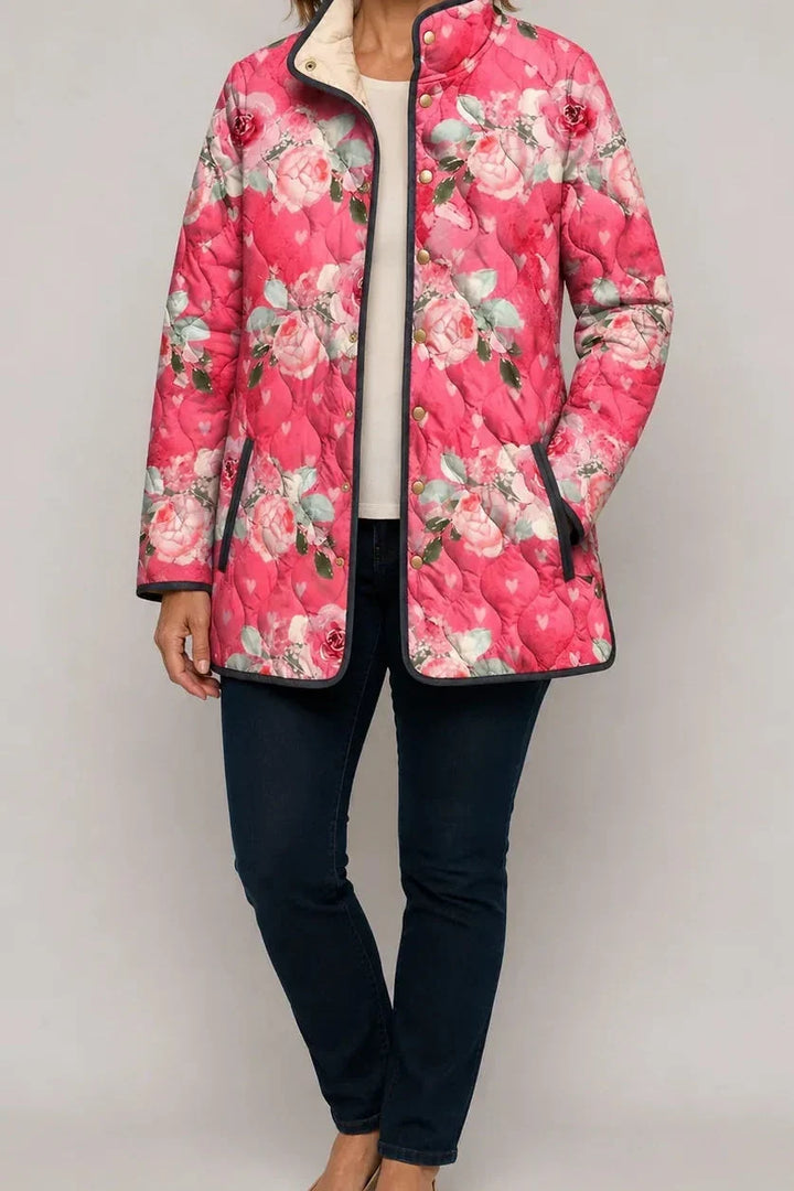 Lisa | Stylish and Comfortable Women's Puffer Jacket with Floral Pattern