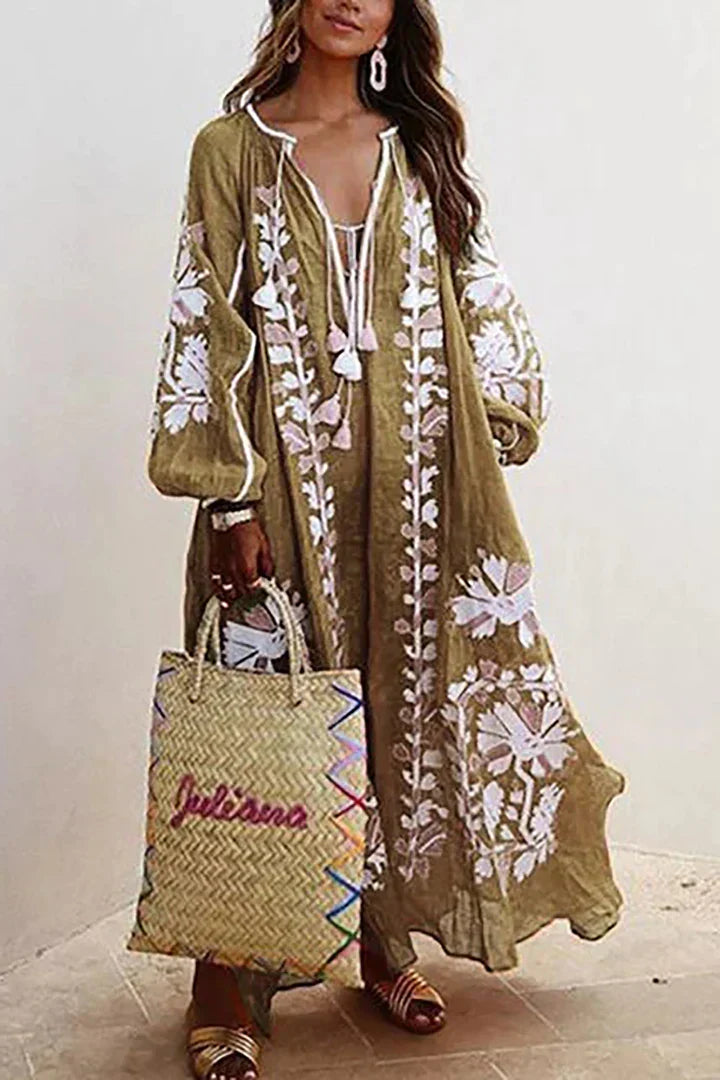 Women's Bohemian Floral Maxi Dress – Effortless Style & Comfort