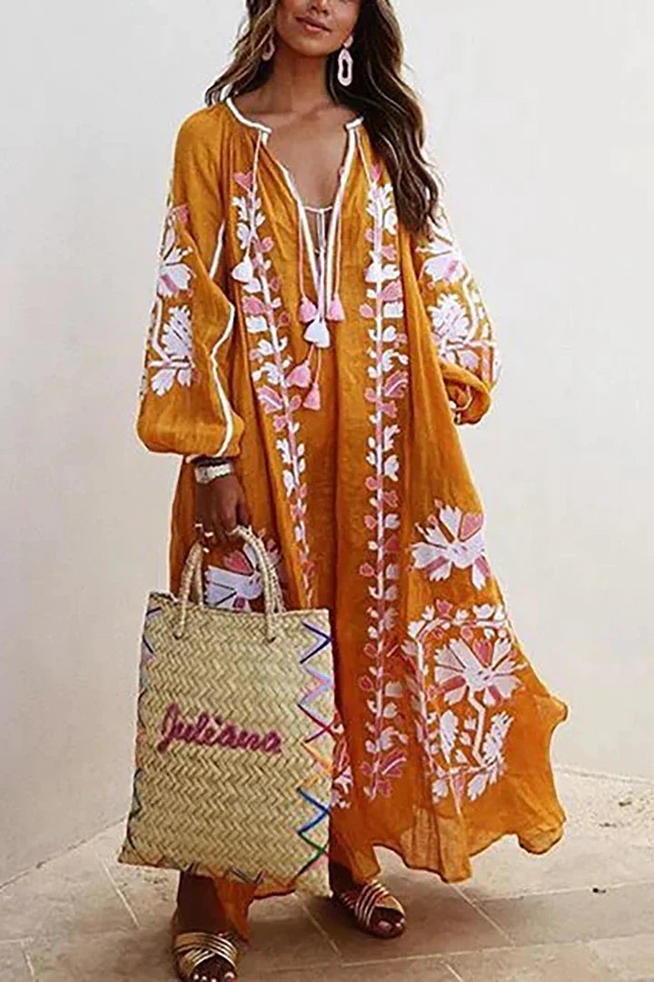 Women's Bohemian Floral Maxi Dress – Effortless Style & Comfort