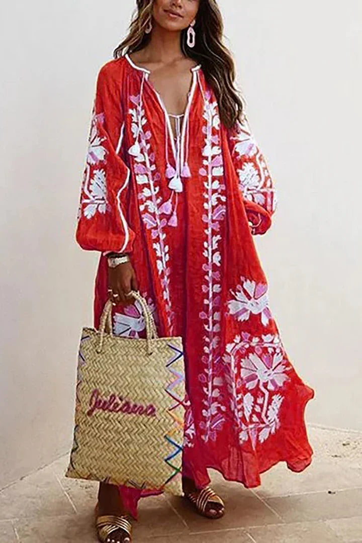 Women's Bohemian Floral Maxi Dress – Effortless Style & Comfort