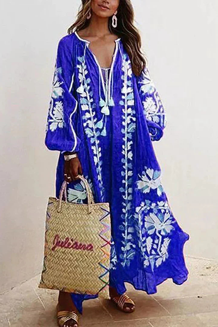 Women's Bohemian Floral Maxi Dress – Effortless Style & Comfort
