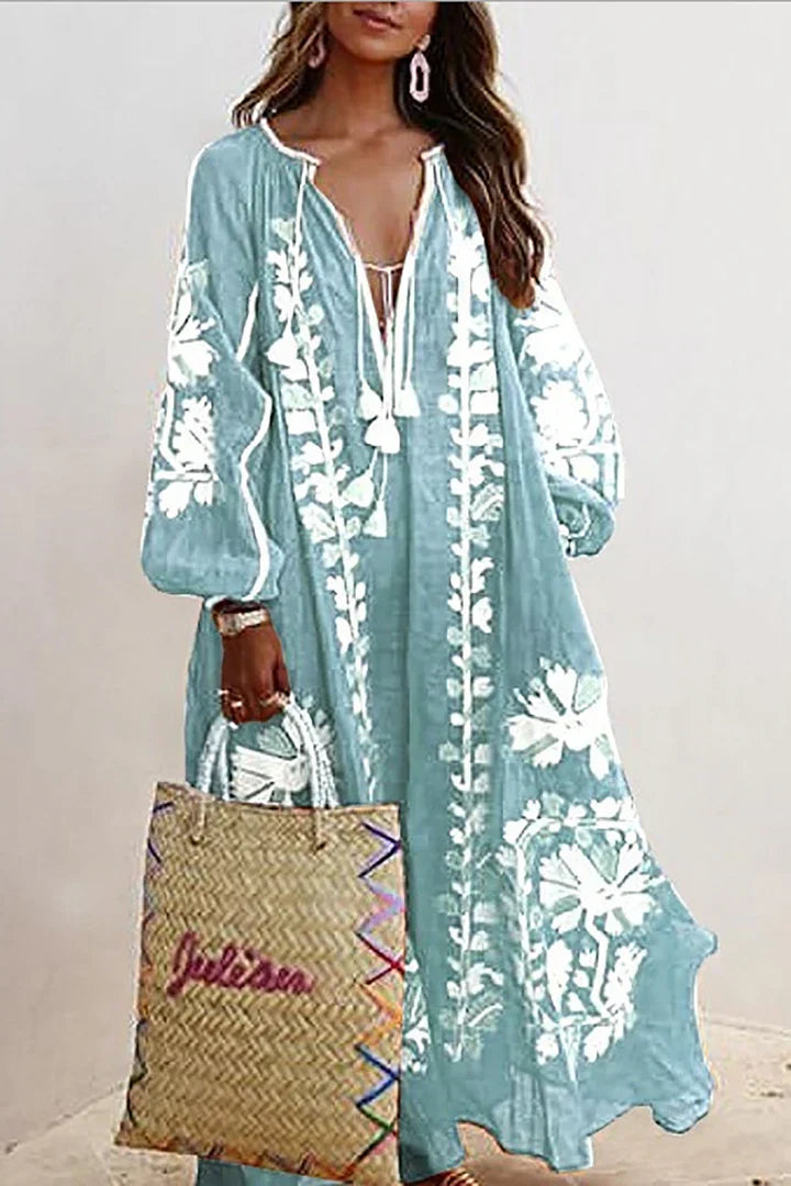 Women's Bohemian Floral Maxi Dress – Effortless Style & Comfort