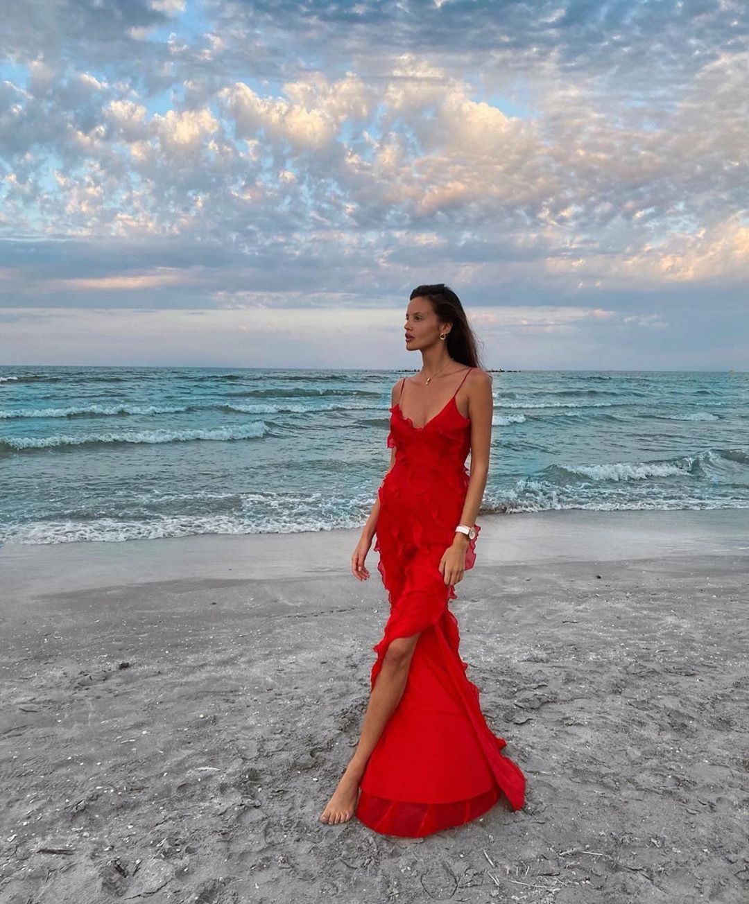 Ruffled Maxi Dress - Elena Harper