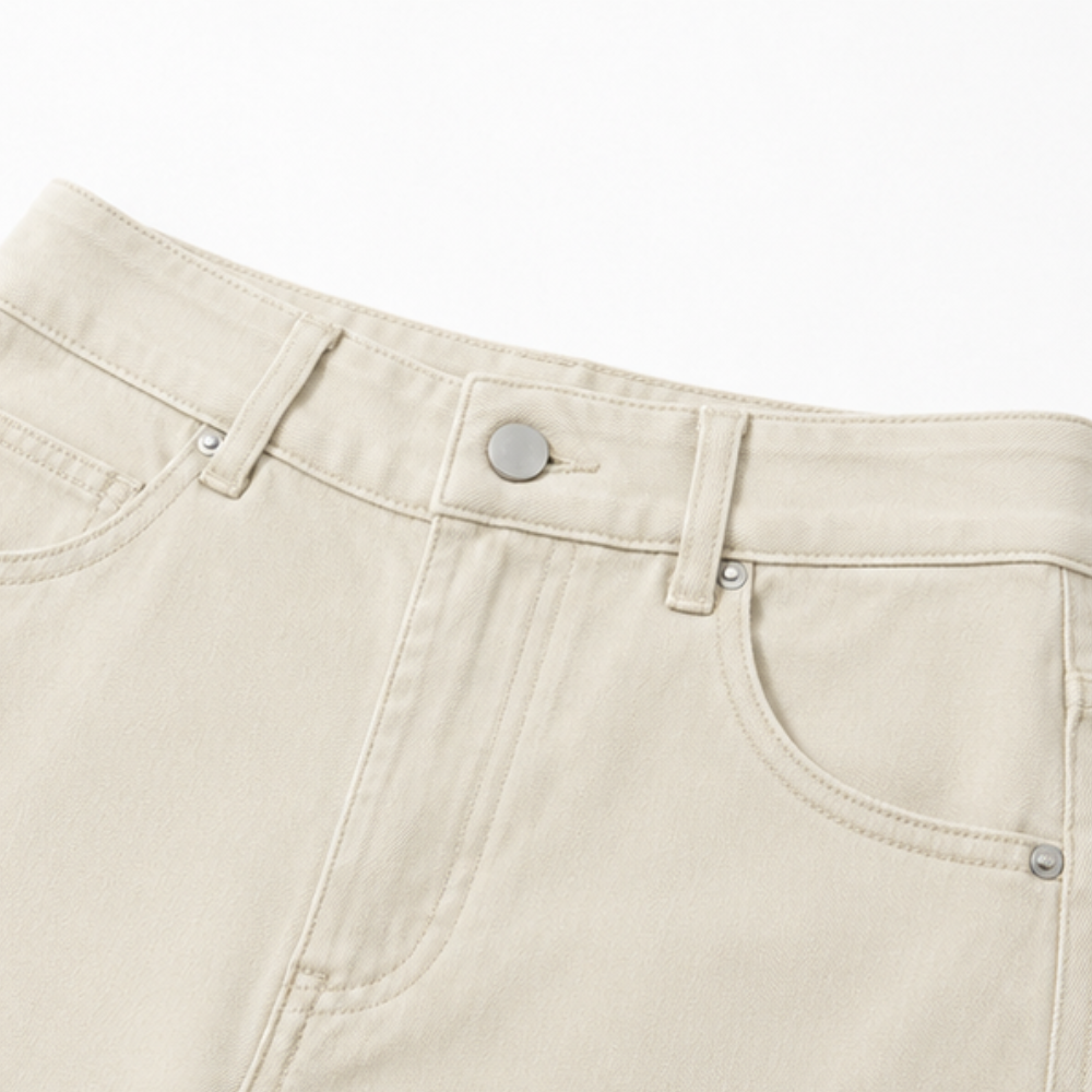 Cropelle Stitch Detail Cropped Straight Pants - Elena Harper