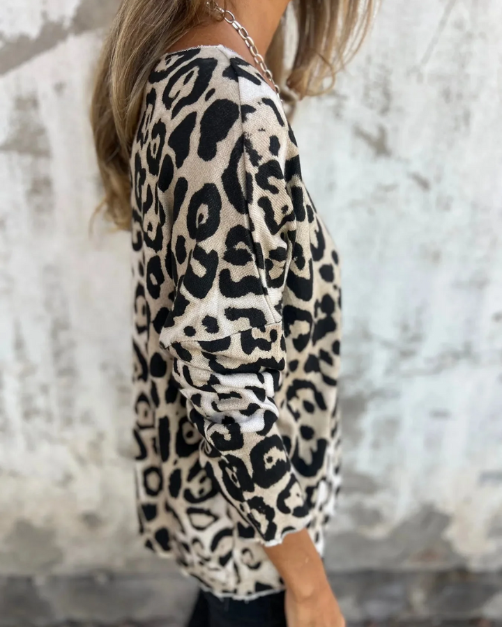 Serana Leopard Print Blouse - Elena Harper