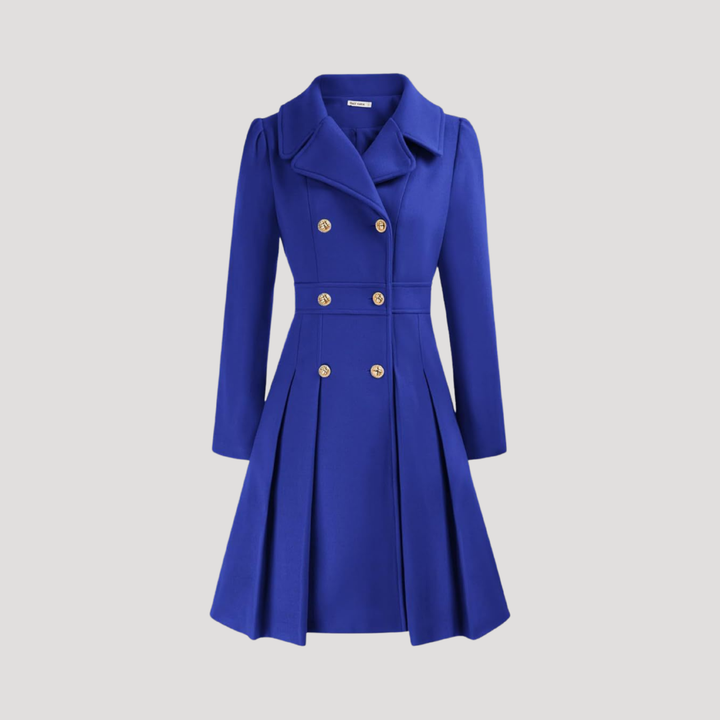 Elegant Double-Breasted Women's Overcoat