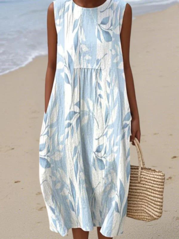 Joy Leafy Midi Dress - Elena Harper