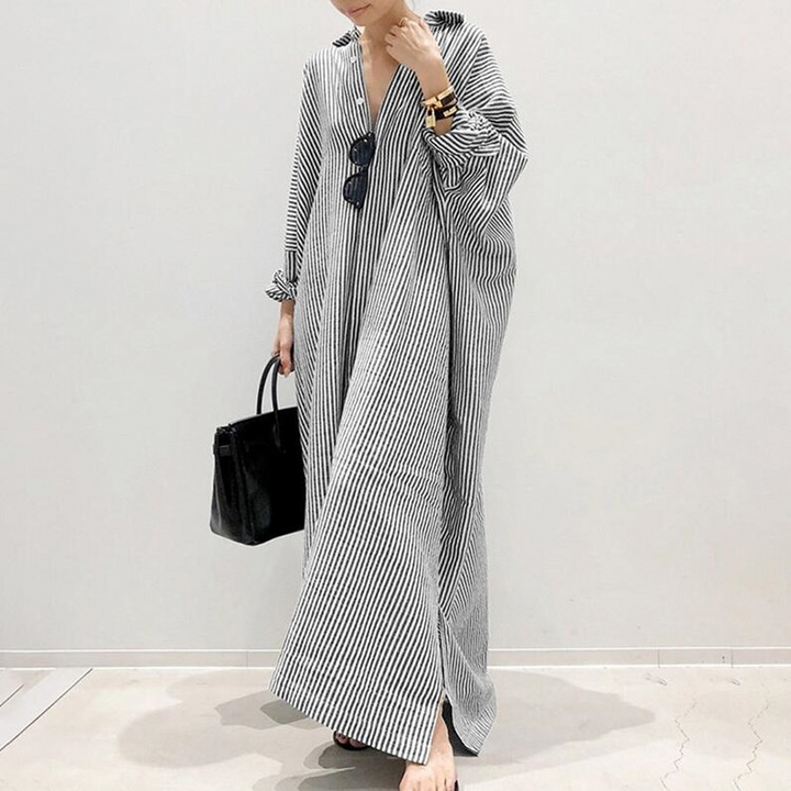Yemaya - Oversized Striped Maxi Dress
