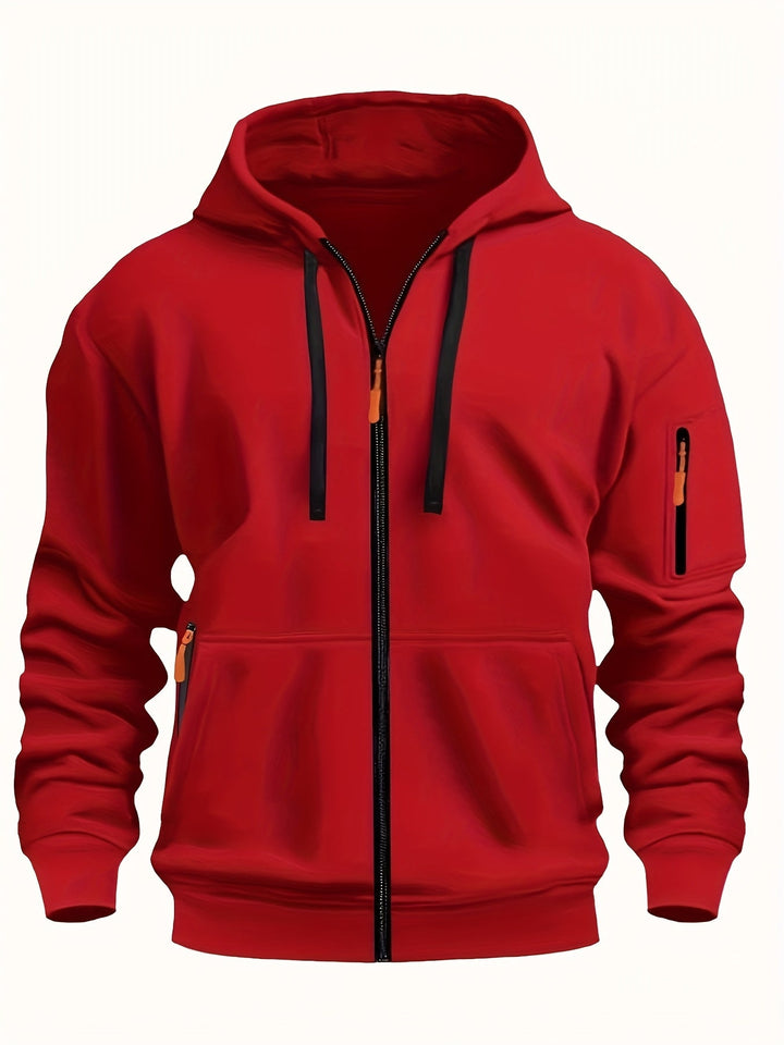 Men's Zip-Up Hoodie Casual & Comfortable Everyday Outerwear, view 6 - Elena Harper