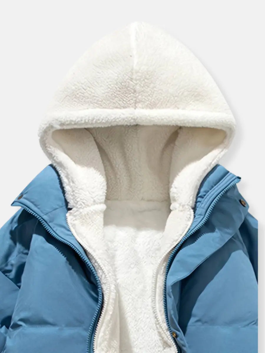 Women's Luxury Winter Puffer Jacket with Plush Hood