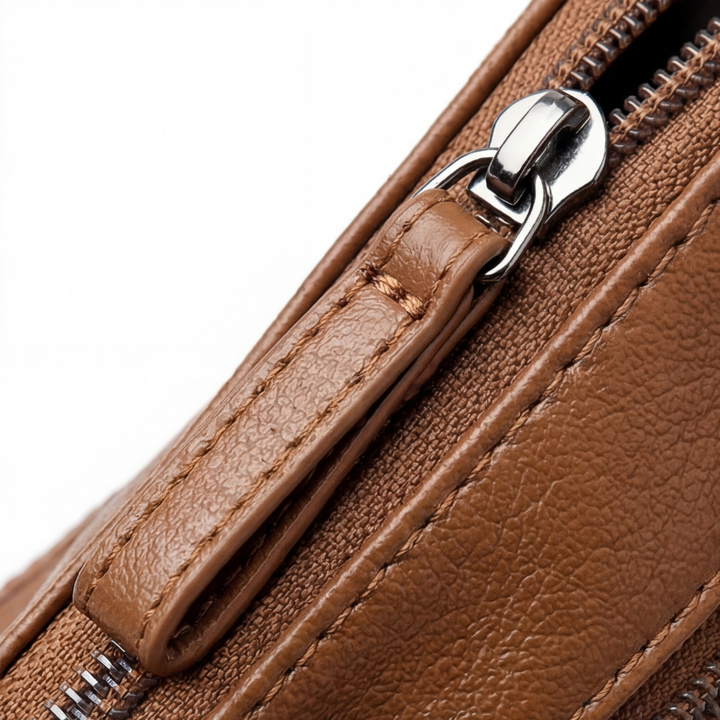 Caressa Soft Leather Multi Pocket Crossbody Bag - Elena Harper