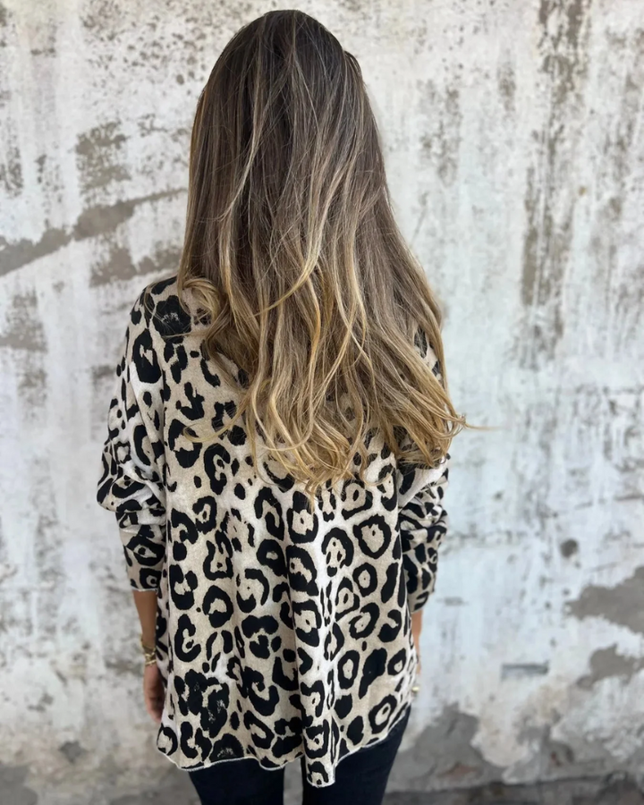 Serana Leopard Print Blouse - Elena Harper