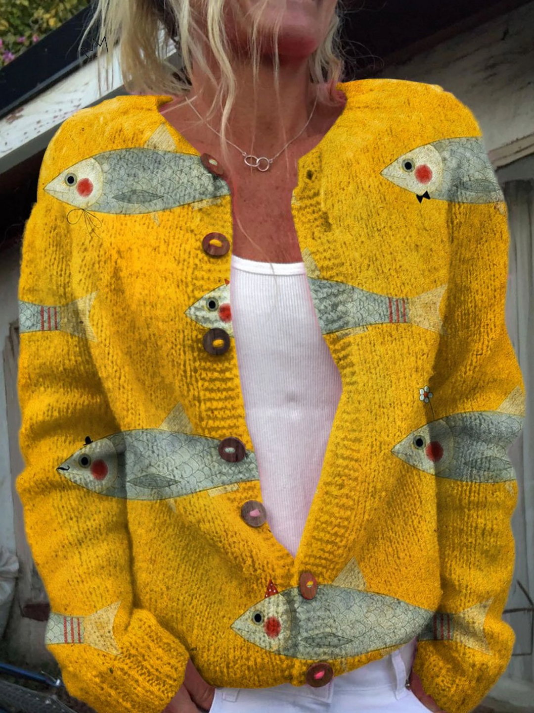 Anouk Vintage Knit Cardigan Sweater - Elena Harper