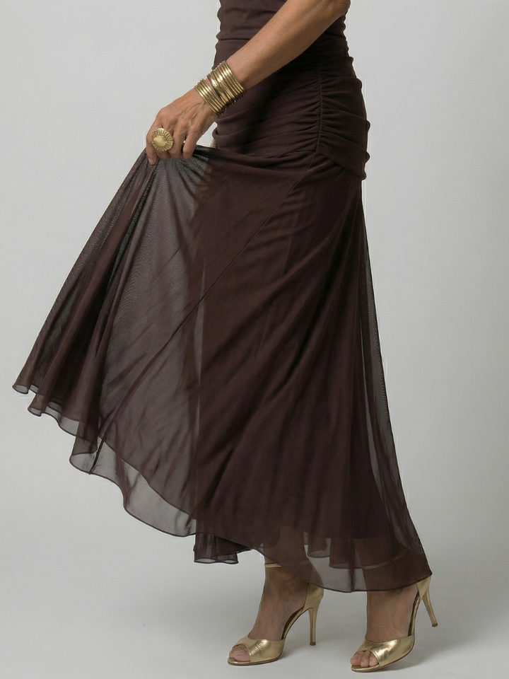 Calen Off Shoulder Flow Midi Dresses - Elena Harper