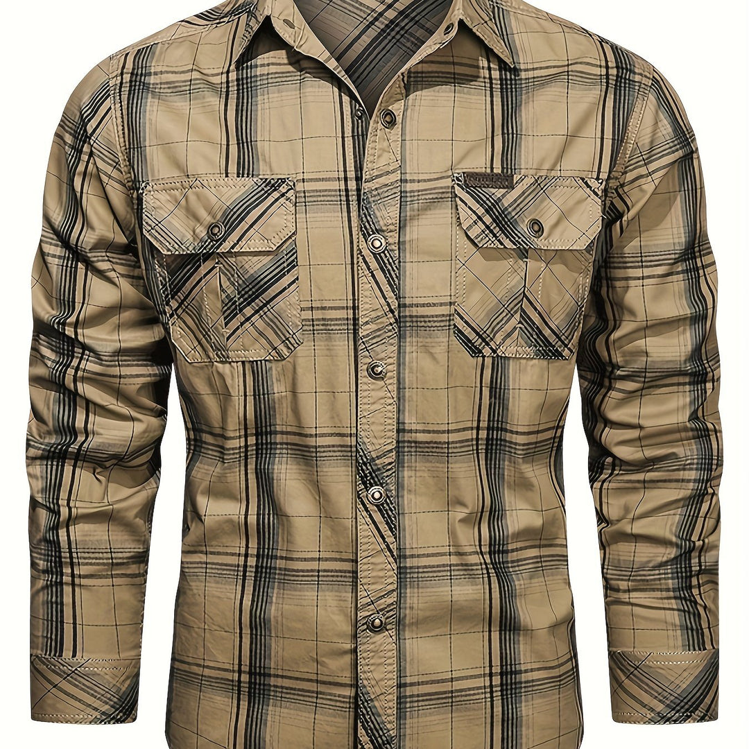 Cotton Reversible Shirt for Men - Elena Harper
