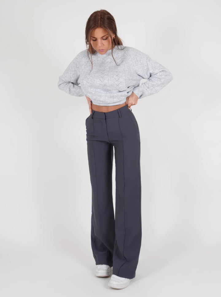 Arna | Elegant High-Waist Pants with Straight Leg
