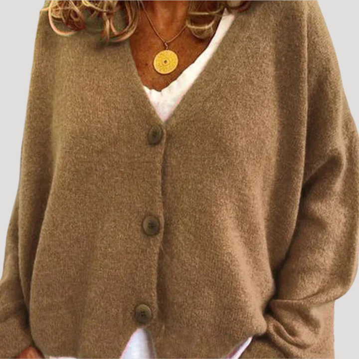 Women's Buttoned Casual Fit Cardigan