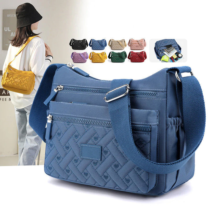 Lightweight and Functional Multi-Pocket Shoulder Bag for Women
