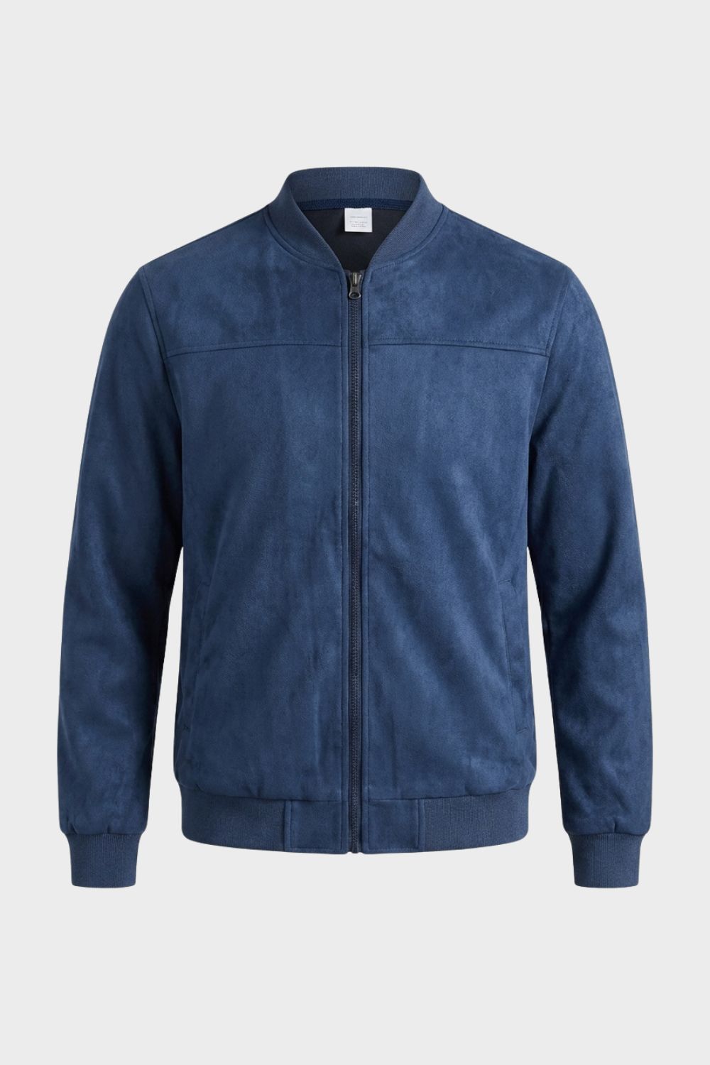 Men's Jacket with Zipper and Stand-Up Collar