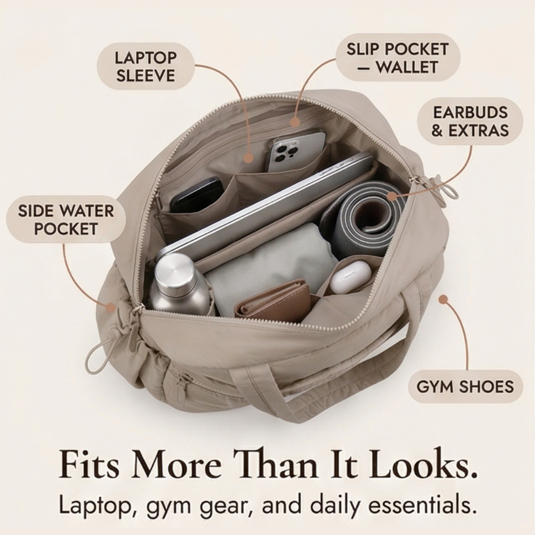 Cloudara Lightweight Quilted Carry All Tote - Elena Harper
