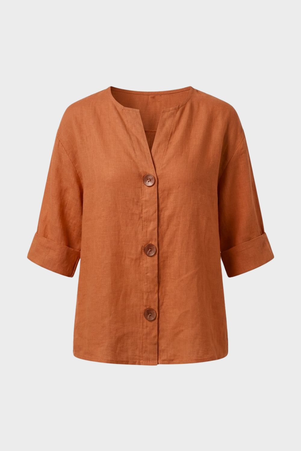Women's Linen Blouse | Casual Buttons