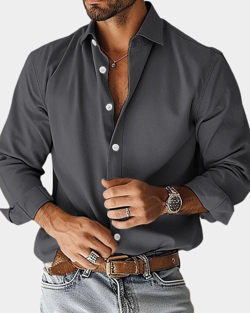ELENA HARPER™  |  SLIM FIT STRETCH BUTTON-UP SHIRT FOR MEN