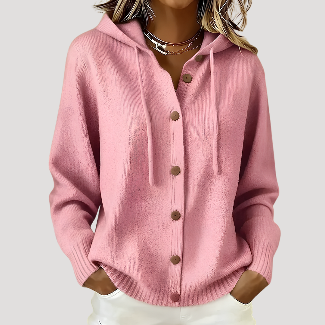 Casual Women's Knit Hoodie Cardigan