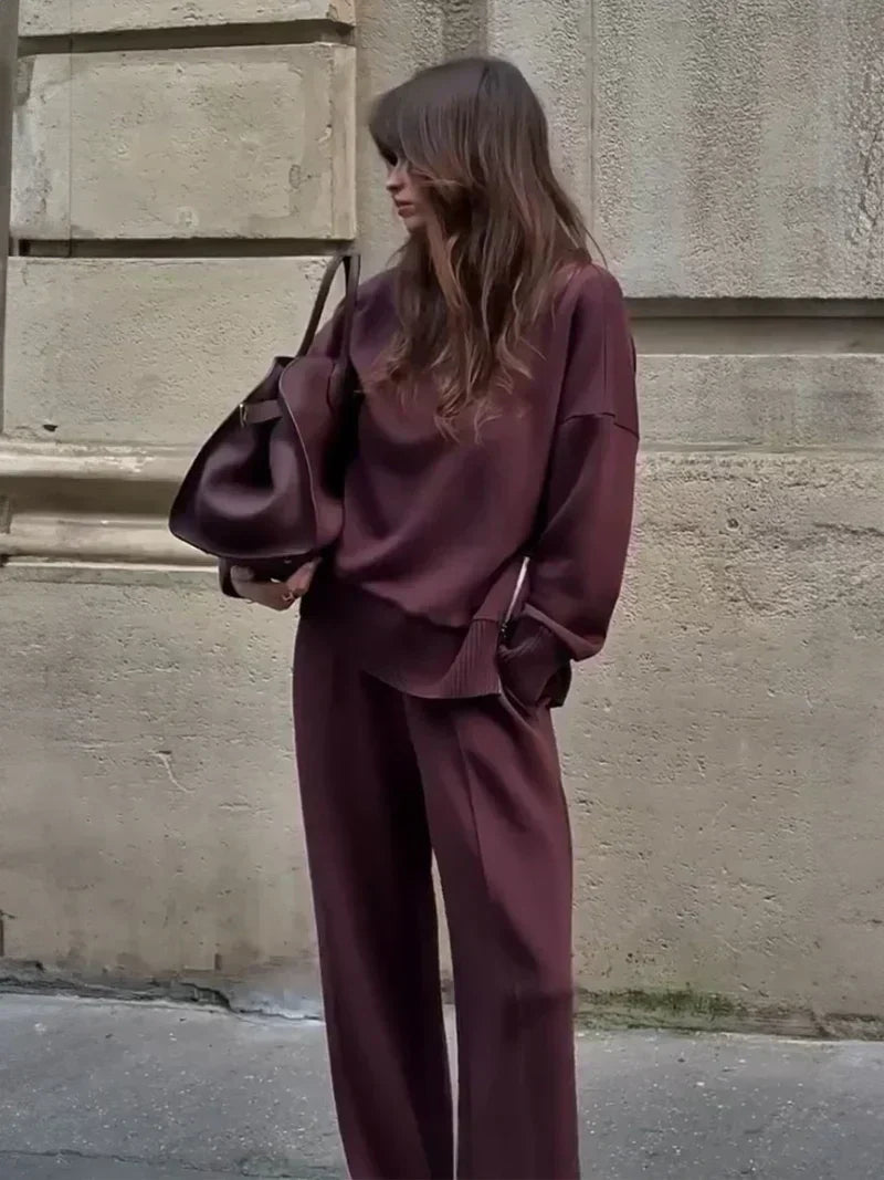 Serena Oversized Sweatshirt Set - Elena Harper