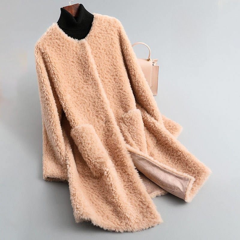 Tahliaa Teddy Fleece Coat with Pockets, view 4 - Elena Harper