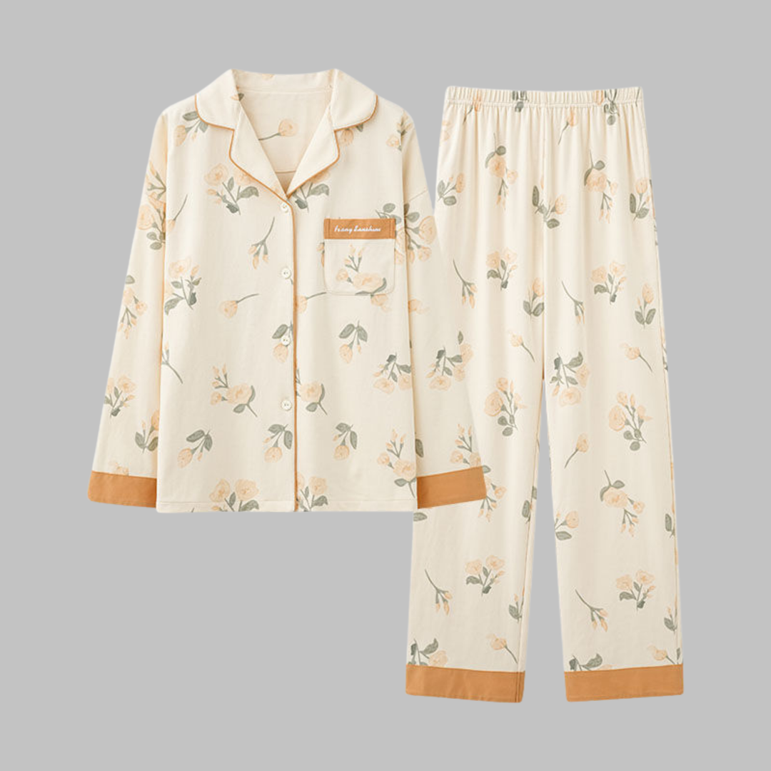 COSIMA Cozy Long Sleeve Top and Pants Loungewear Set - Elena Harper