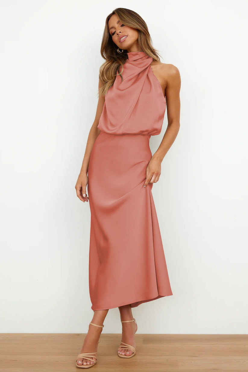 Verona - Long satin dress