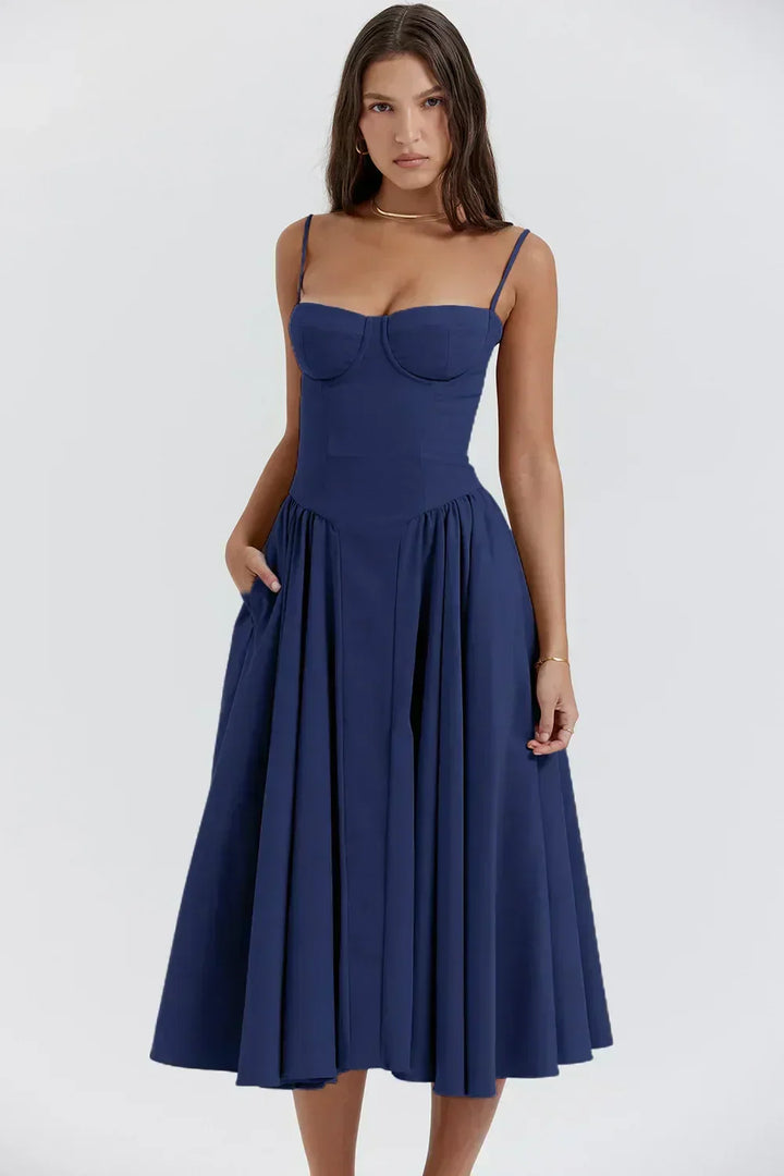 Elara Elegant Corset Sundress - Elena Harper