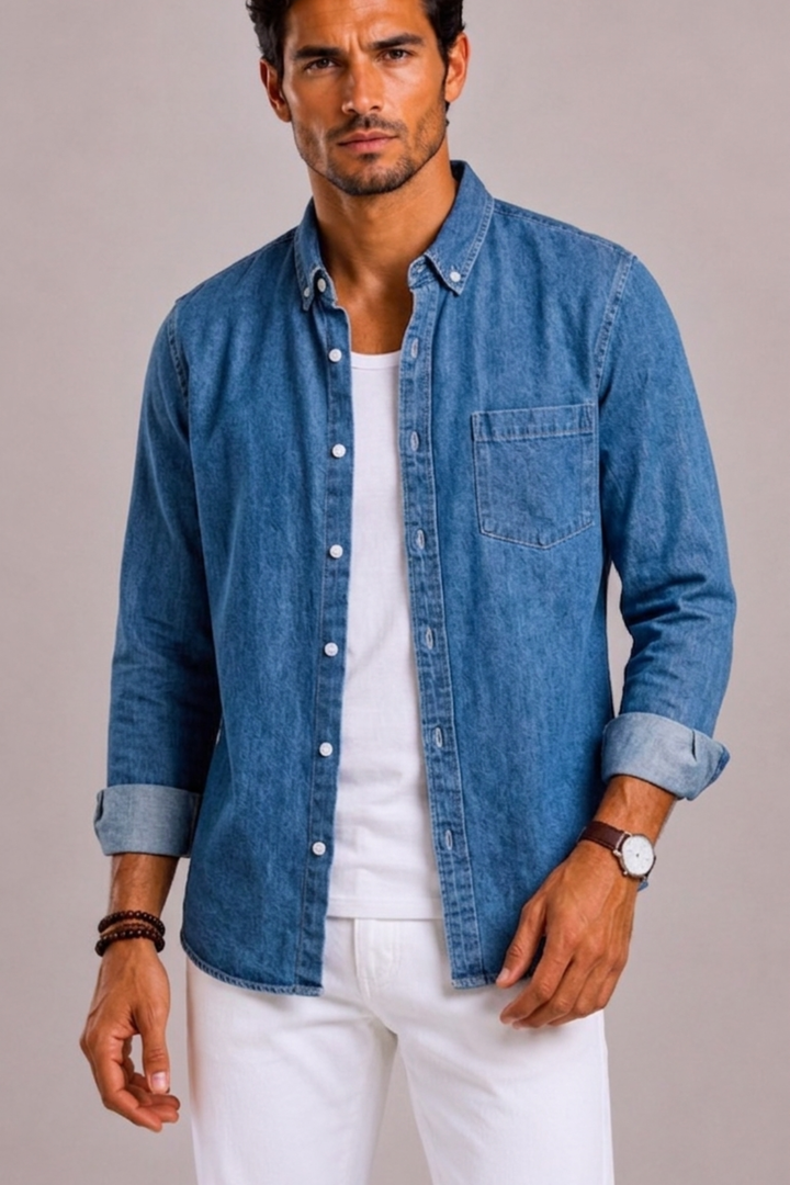 Harrington Oxford | Denim Shirt For Men