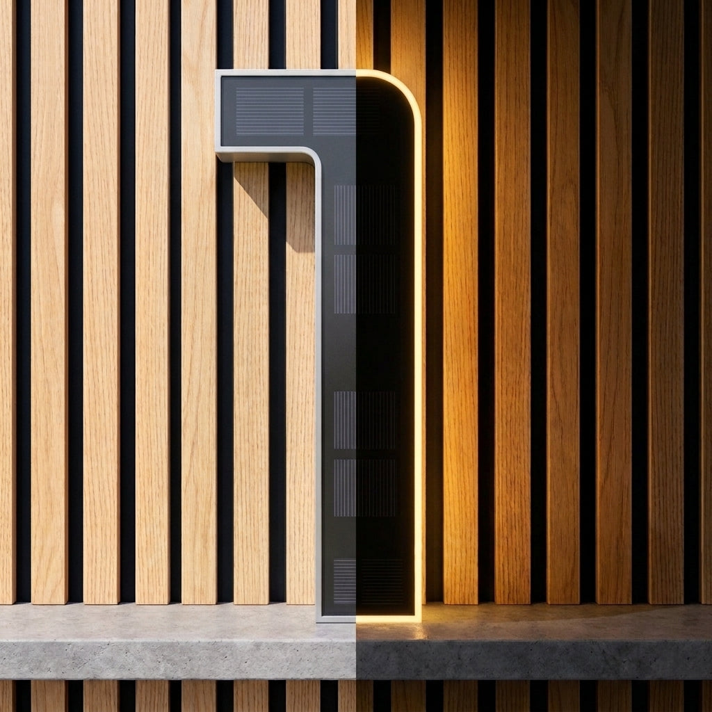 HausGlanz™ Modern Solar-LED House Number