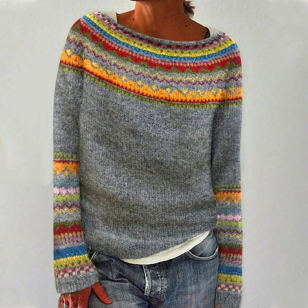 Agnieszka - Retro Scandinavian Knit Sweater