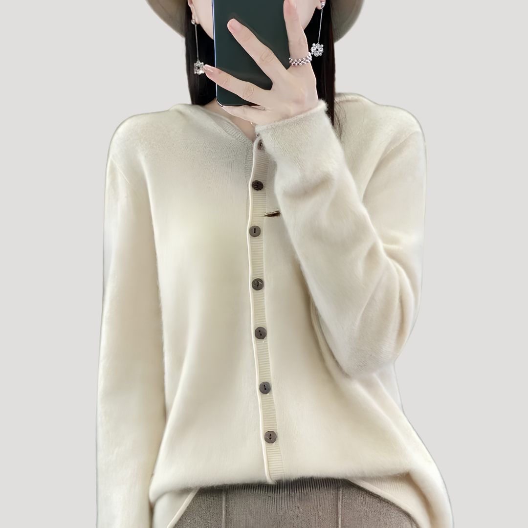 Women's Hooded Buttoned Cardigan
