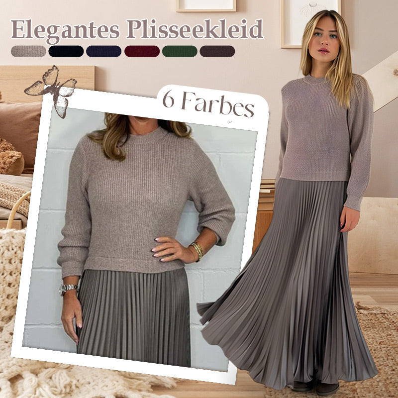 Sophie Elegant Pleated Dress - Elena Harper