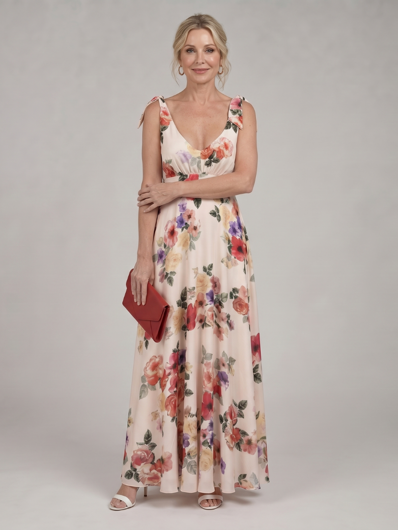 Elarose Sleeveless Flowing Skirt Maxi Dress - Elena Harper