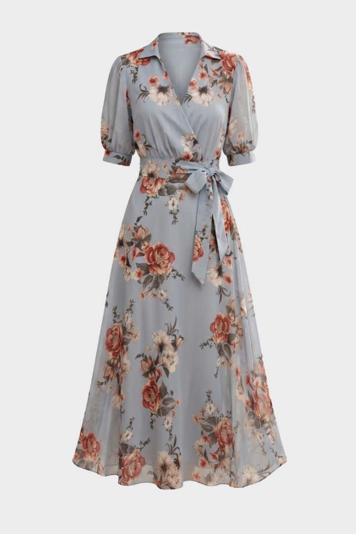 Women's Floral Maxi Dress | Wrap V-Neck