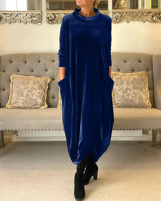 Iris Velvet Winter Dress - Elena Harper