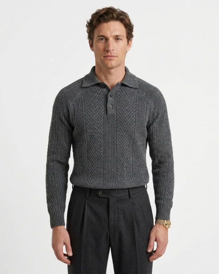 Textured Slim Fit Sweater for Men