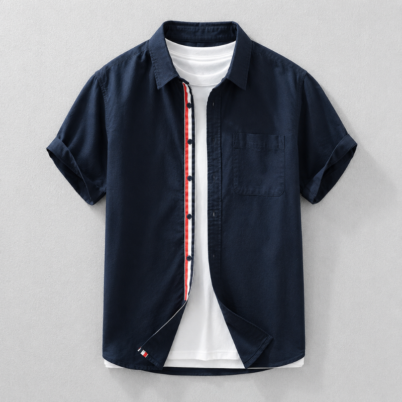 Fitted Shirt with Tapered Cuffs for Men