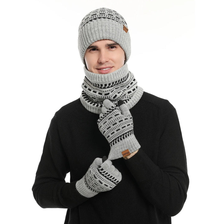 3-piece winter set with hat, gloves, and scarf