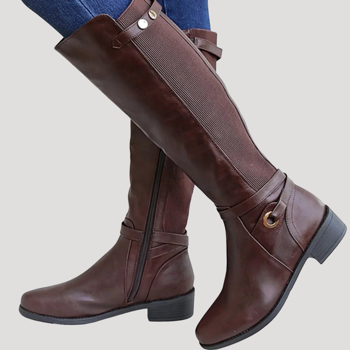 Women's Knee-High Boots with Elastic Insert
