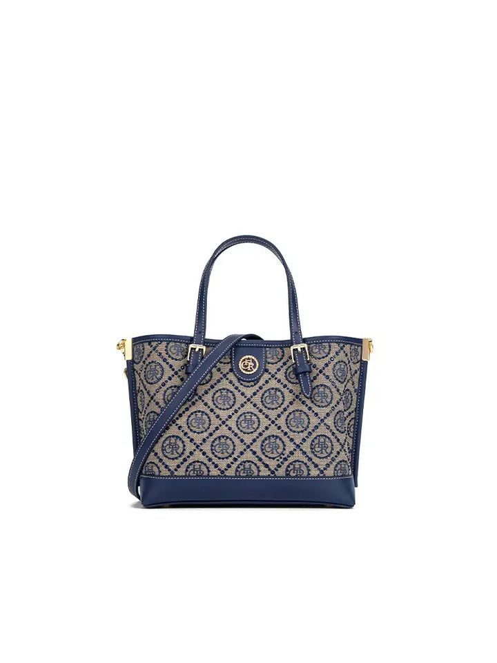 New Jacquard Star Mini Top Handle Tote Bag - Elena Harper