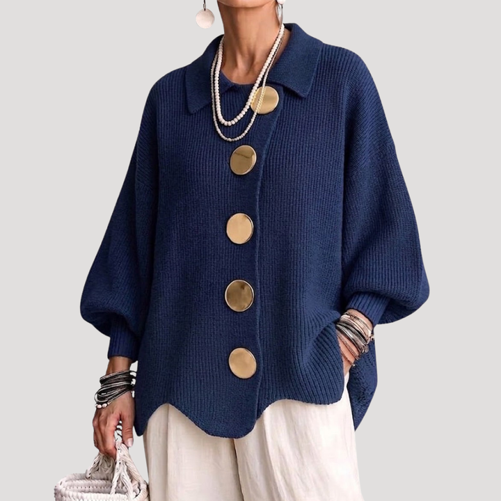 Women's Oversized Buttoned Cardigan