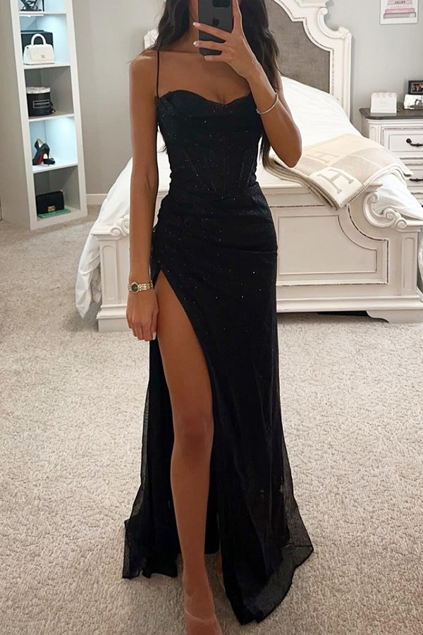 Glamorous Maxi Dress with Sequins and Corset Celeste - Elena Harper