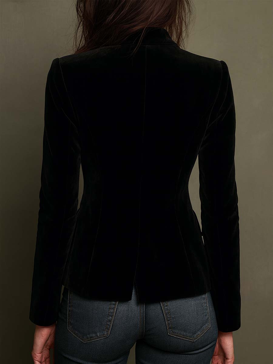 Apolline Women's Embroidered Blazer with Multicolour Stitchwork - Elena Harper