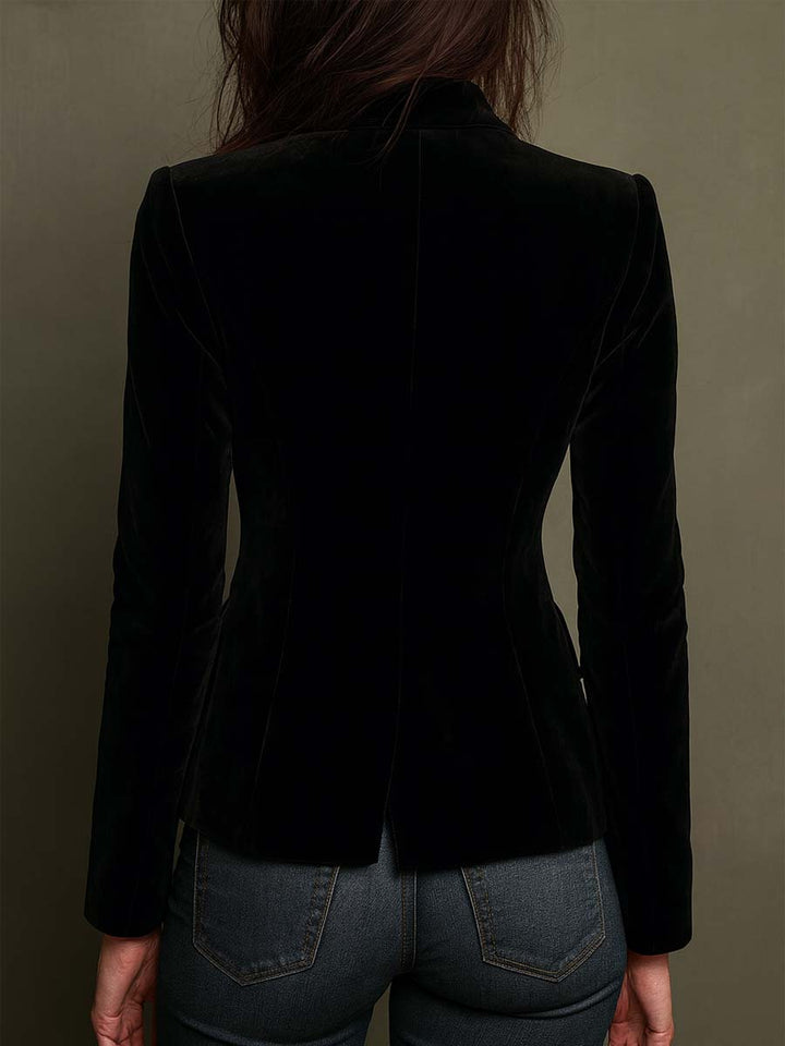 Apolline Women's Embroidered Blazer with Multicolour Stitchwork - Elena Harper